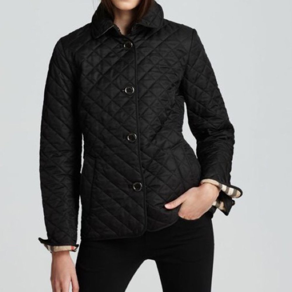 BURBERRY NOVA CHECK LINED COPFORD QUILTED JACKET
